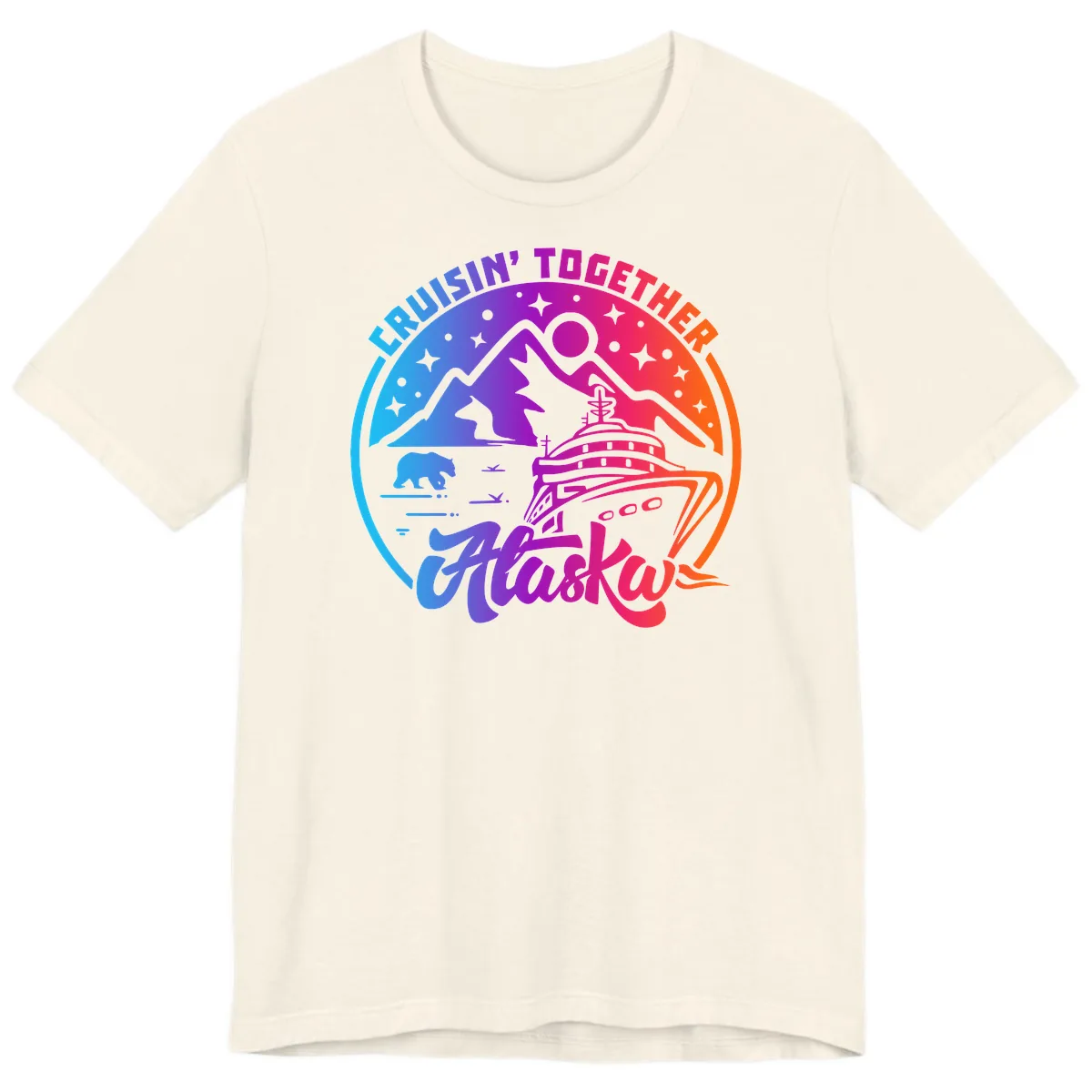 Cruisin' Together Alaska Premium T-Shirt in Natural