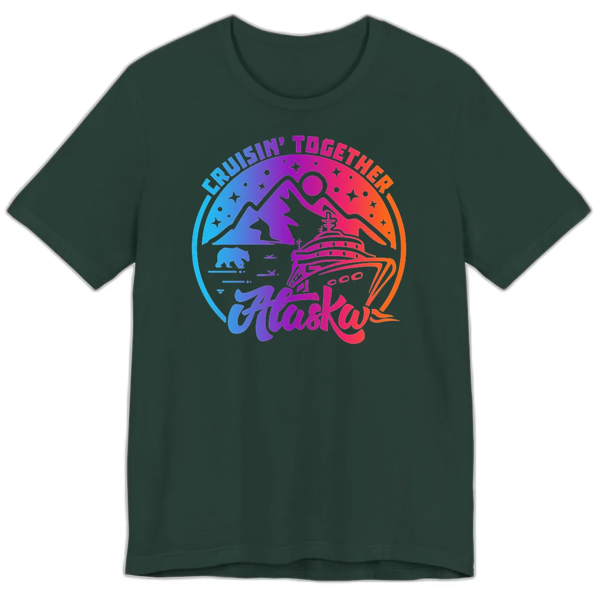 Cruisin' Together Alaska Premium T-Shirt in Forest