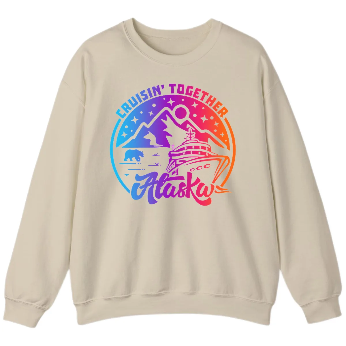 Cruisin' Together Alaska Sweatshirt in Sand