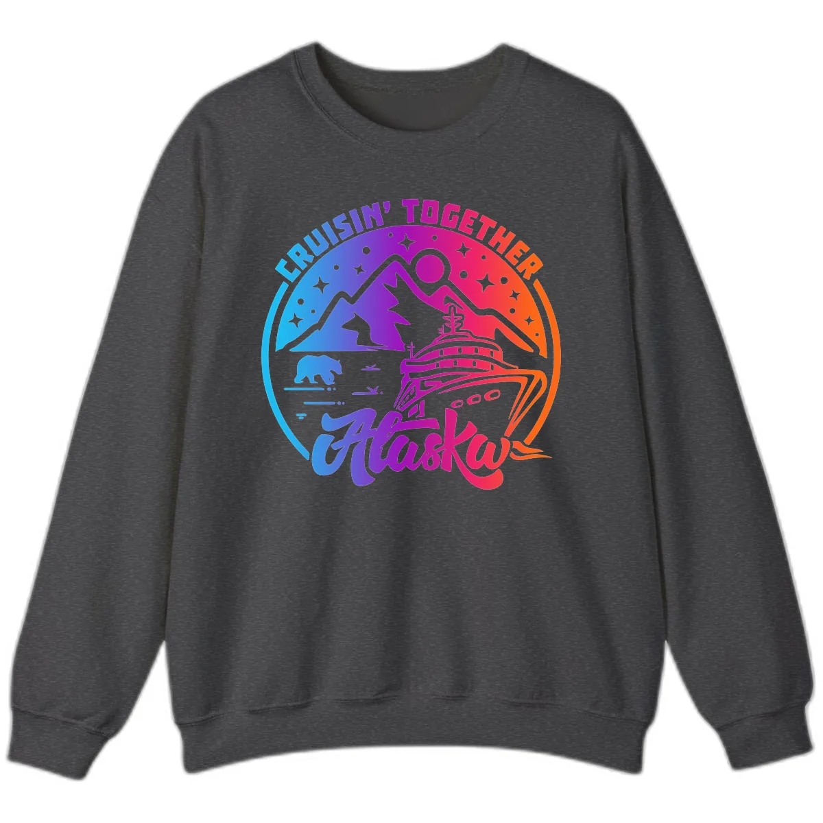 Cruisin' Together Alaska Sweatshirt in Dark Heather