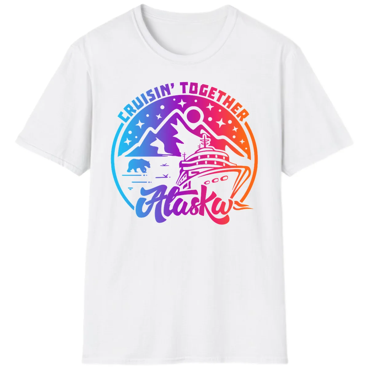Cruisin' Together Alaska T-Shirt in White