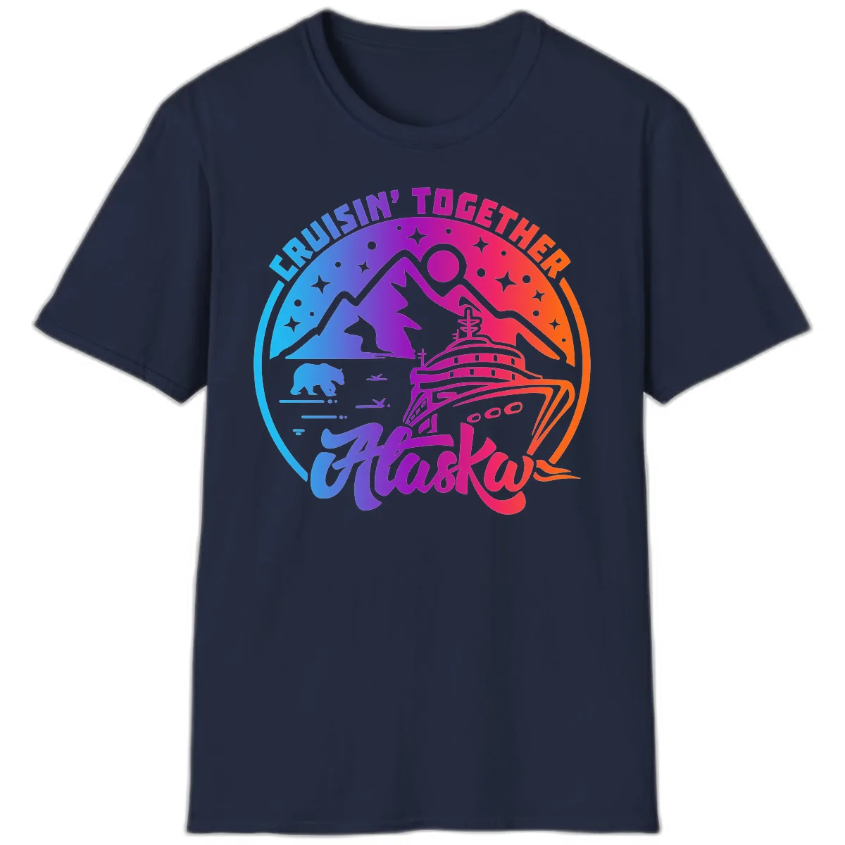 Cruisin' Together Alaska T-Shirt in Navy