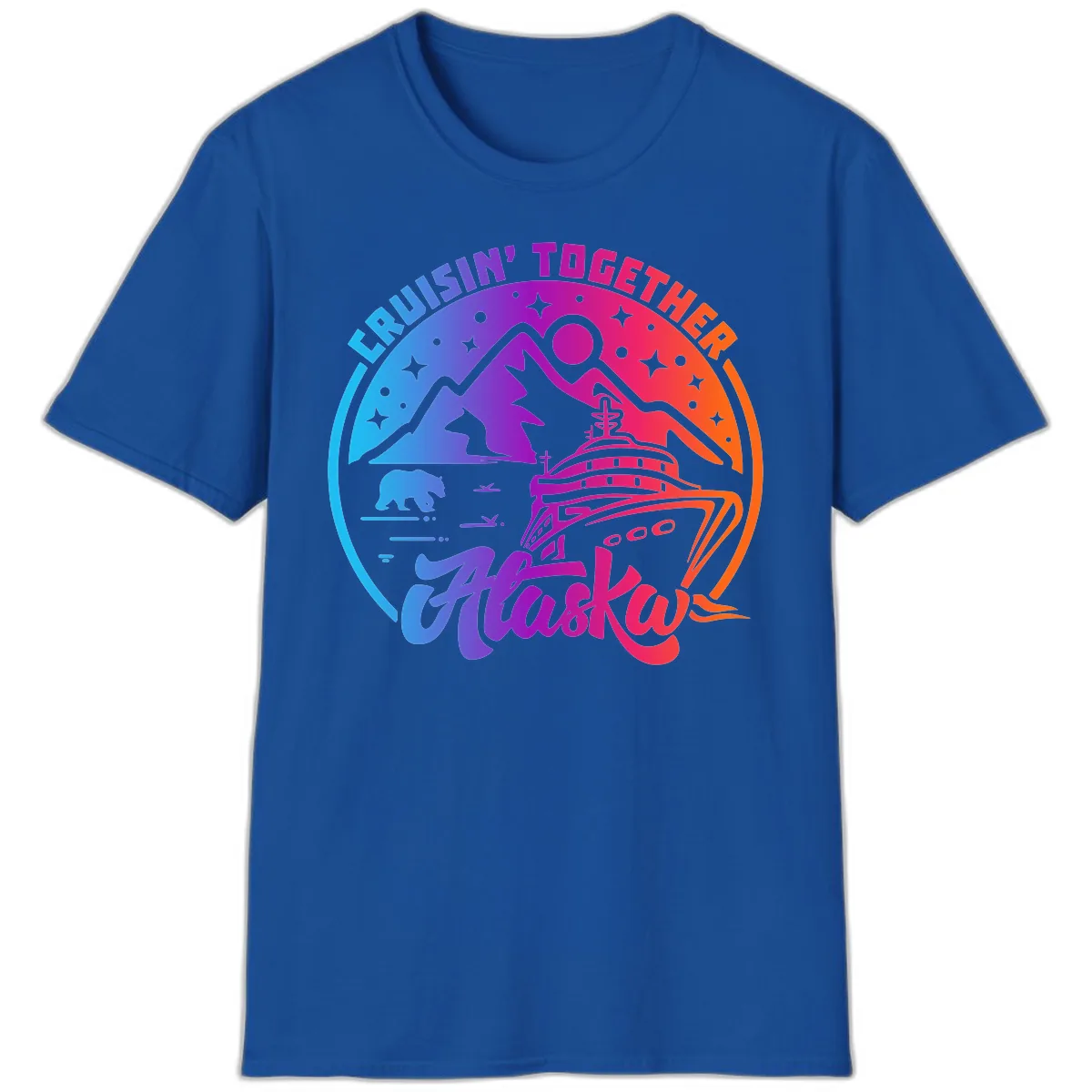 Cruisin' Together Alaska T-Shirt in Royal