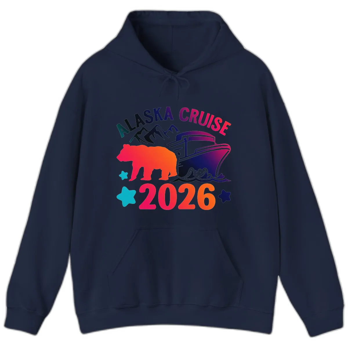 Alaska Cruise 2026 Adventure Hoodie in Navy