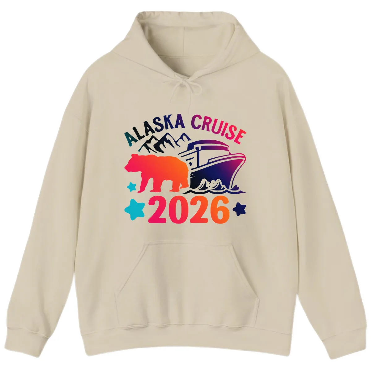 Alaska Cruise 2026 Adventure Hoodie in Sand
