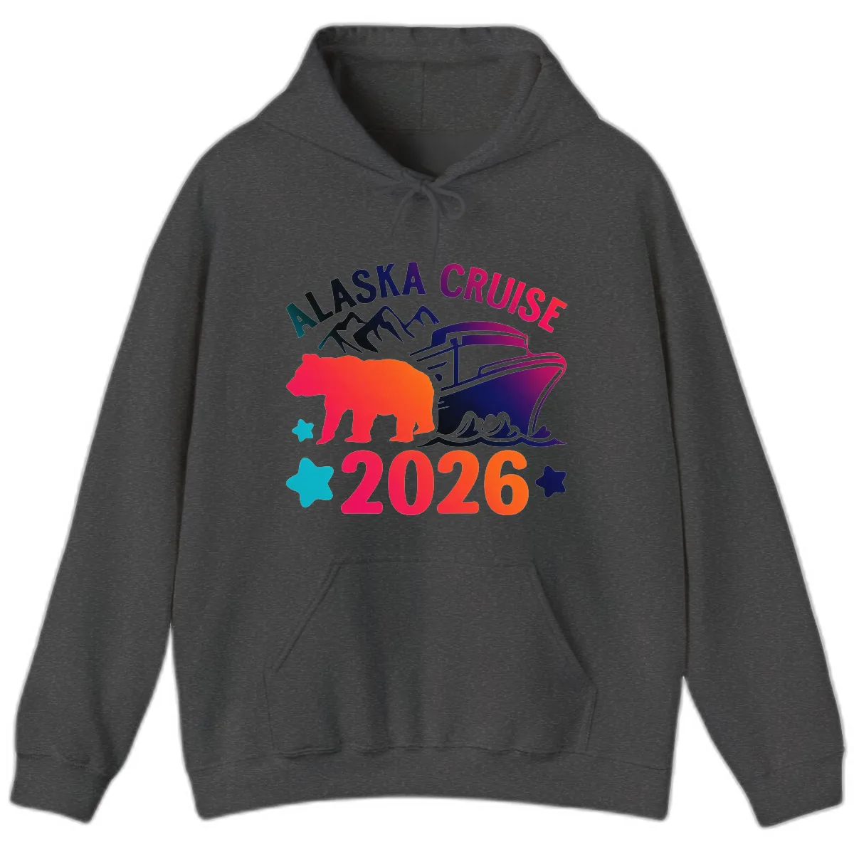 Alaska Cruise 2026 Adventure Hoodie in Dark Heather