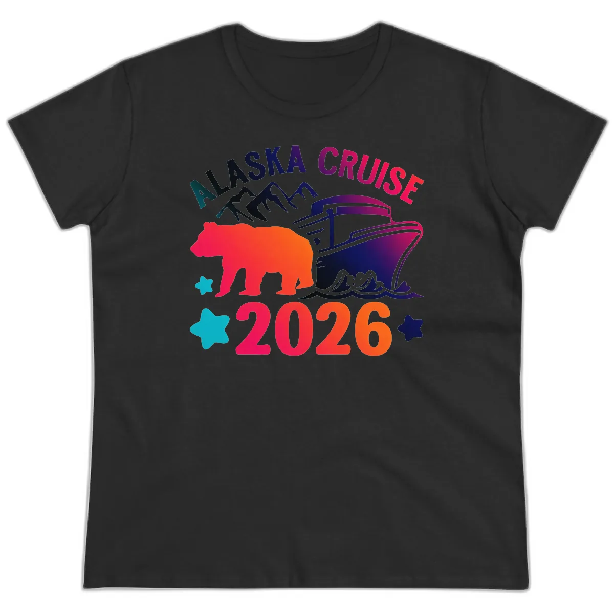 Alaska Cruise 2026 Adventure Ladies Tee in Black