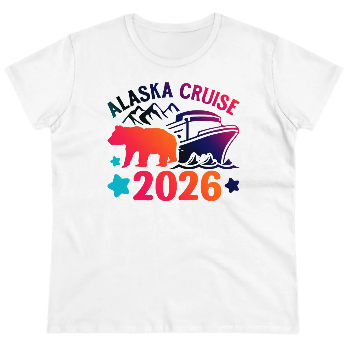 Alaska Cruise 2026 Adventure Ladies Tee in White