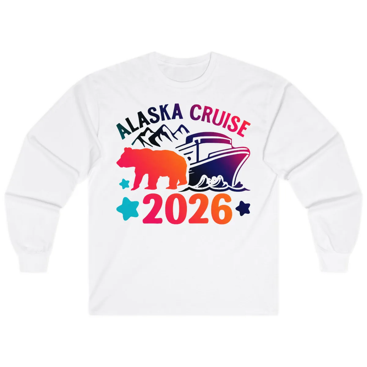 Alaska Cruise 2026 Adventure Long Sleeve in White