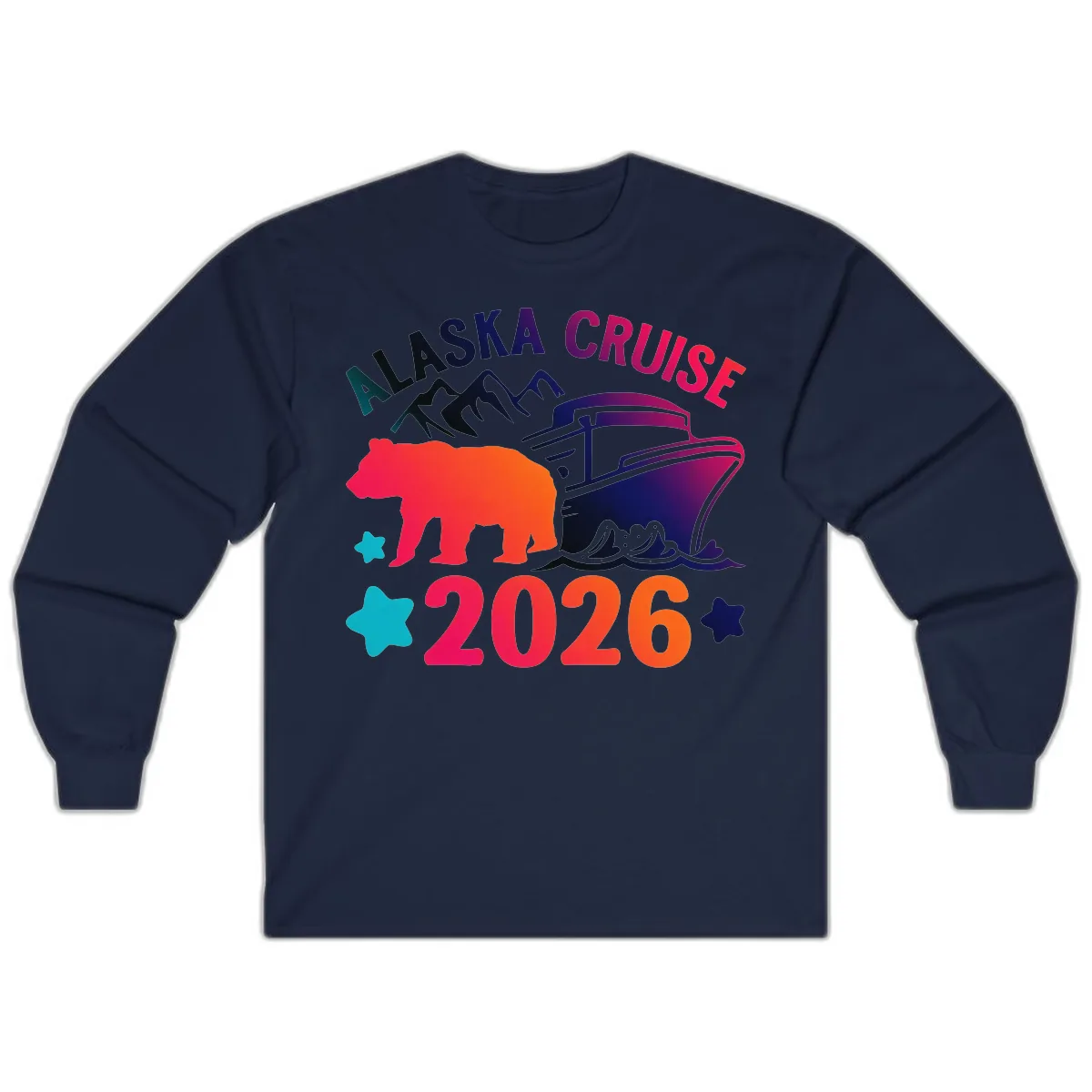 Alaska Cruise 2026 Adventure Long Sleeve in Navy