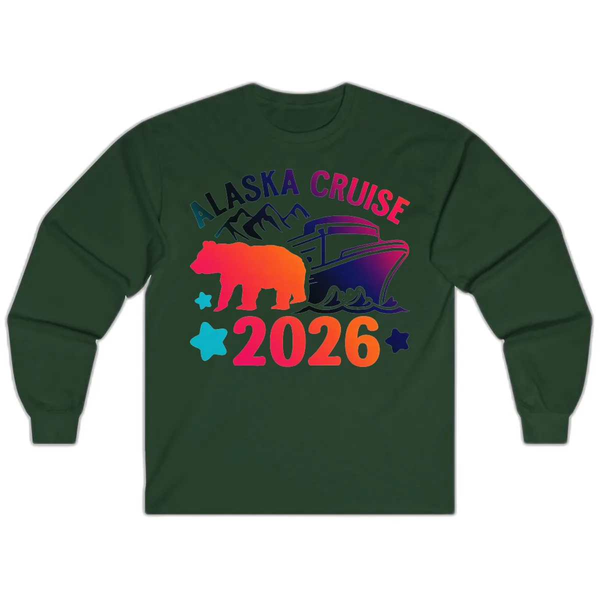 Alaska Cruise 2026 Adventure Long Sleeve in Forest Green