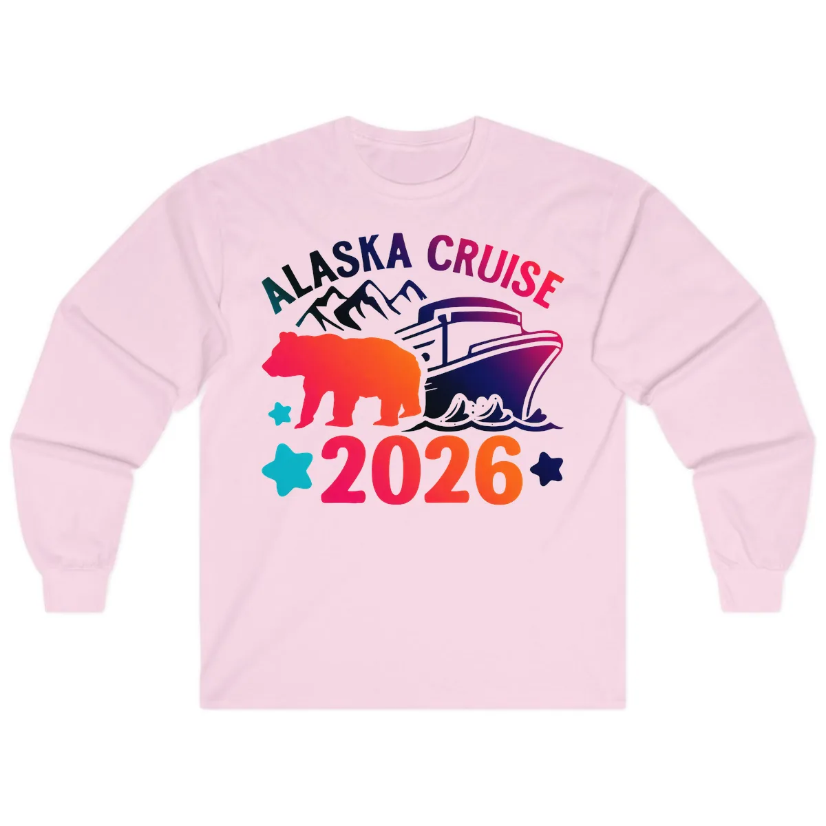Alaska Cruise 2026 Adventure Long Sleeve in Light Pink