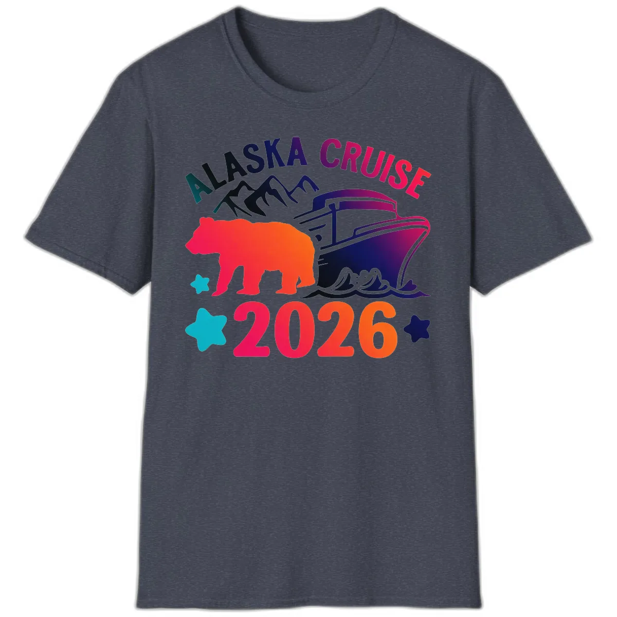 Alaska Cruise 2026 Adventure T-Shirt in Heather Navy