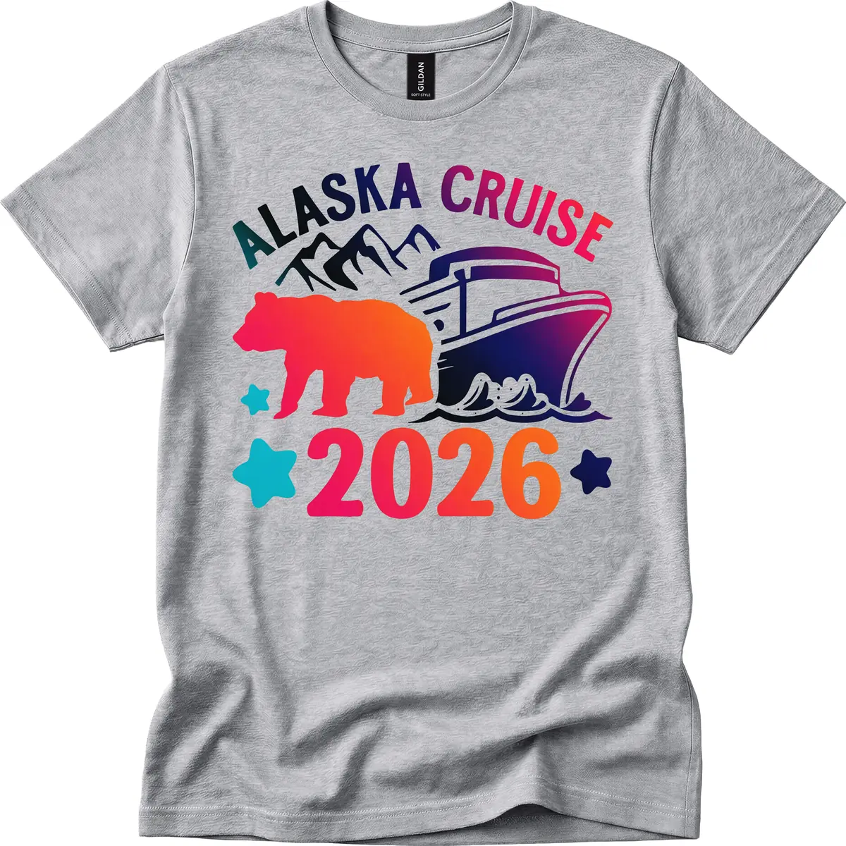 Alaska Cruise 2026 Adventure T-Shirt in Sport Grey