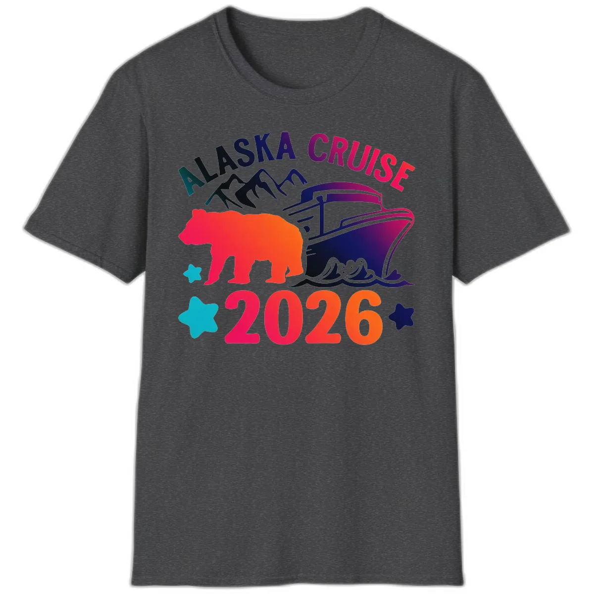Alaska Cruise 2026 Adventure T-Shirt in Dark Heather