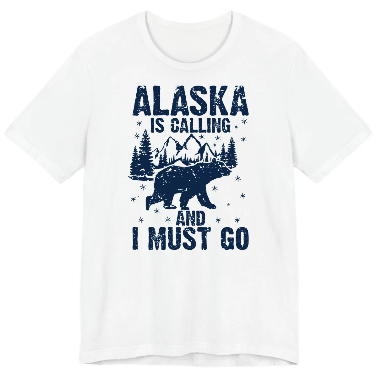 Alaska Is Calling And I Must Go Premium T-Shirt in White