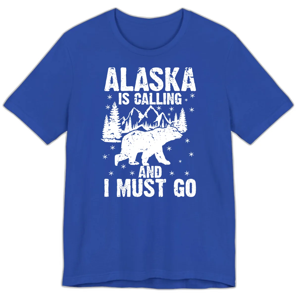 Alaska Is Calling And I Must Go Premium T-Shirt in True Royal