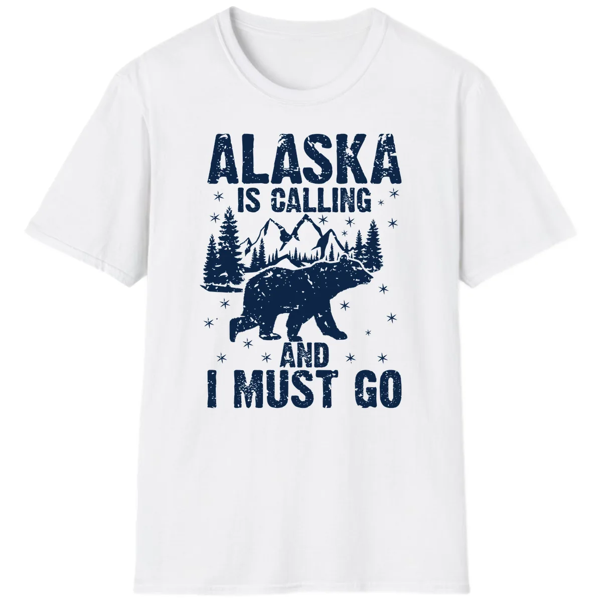 Alaska Is Calling And I Must Go T-Shirt in White