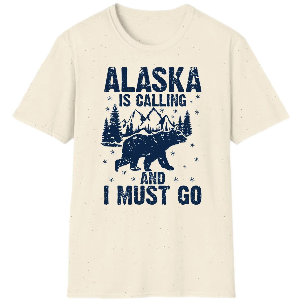 Alaska Is Calling And I Must Go T-Shirt in Natural