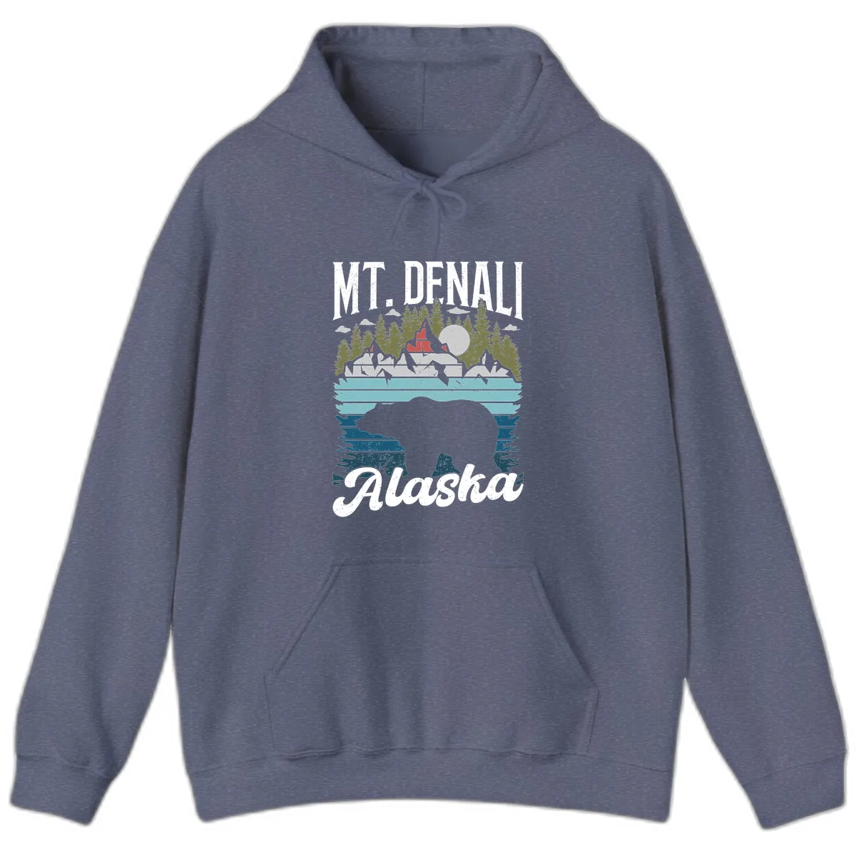 Bear Cave Winter Wonderland Hoodie in Heather Navy