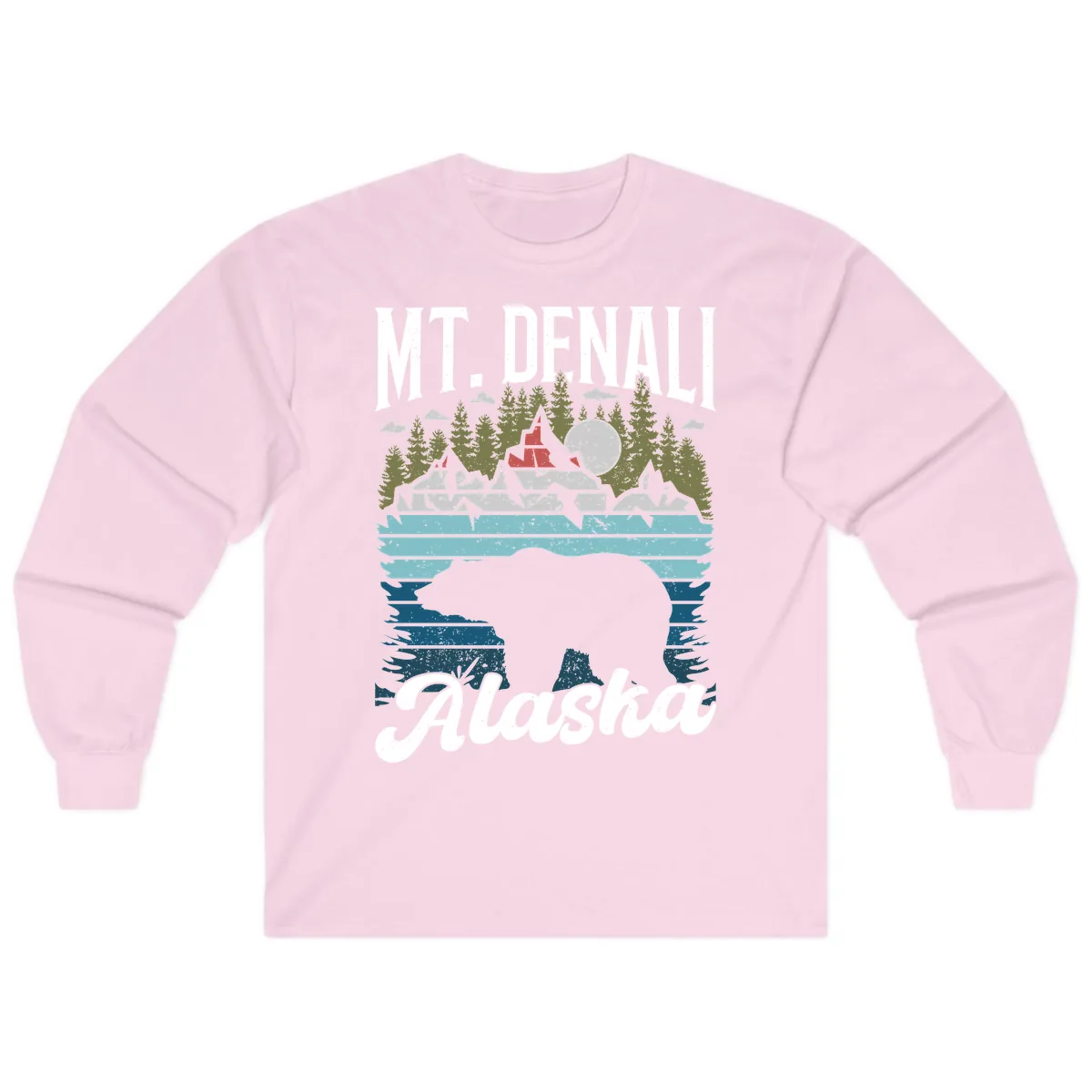 Bear Cave Winter Wonderland Long Sleeve in Light Pink
