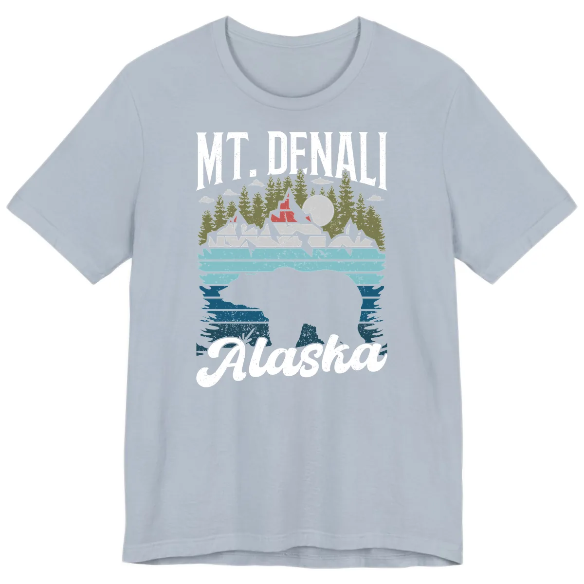 Bear Cave Winter Wonderland Premium T-Shirt in Light Blue