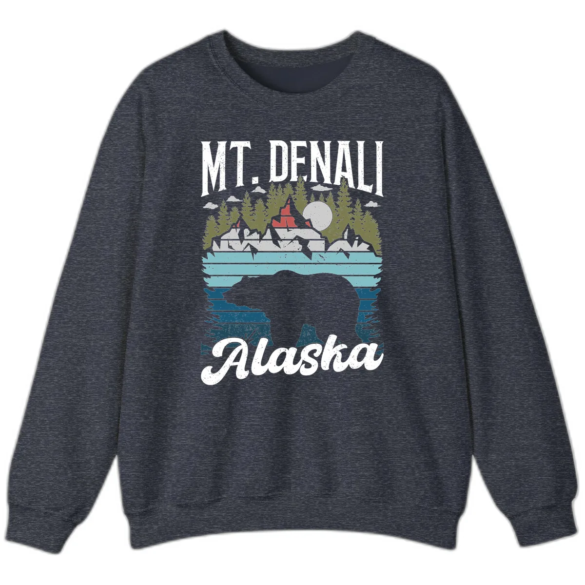Bear Cave Winter Wonderland Sweatshirt in Heather Sport Dark Navy