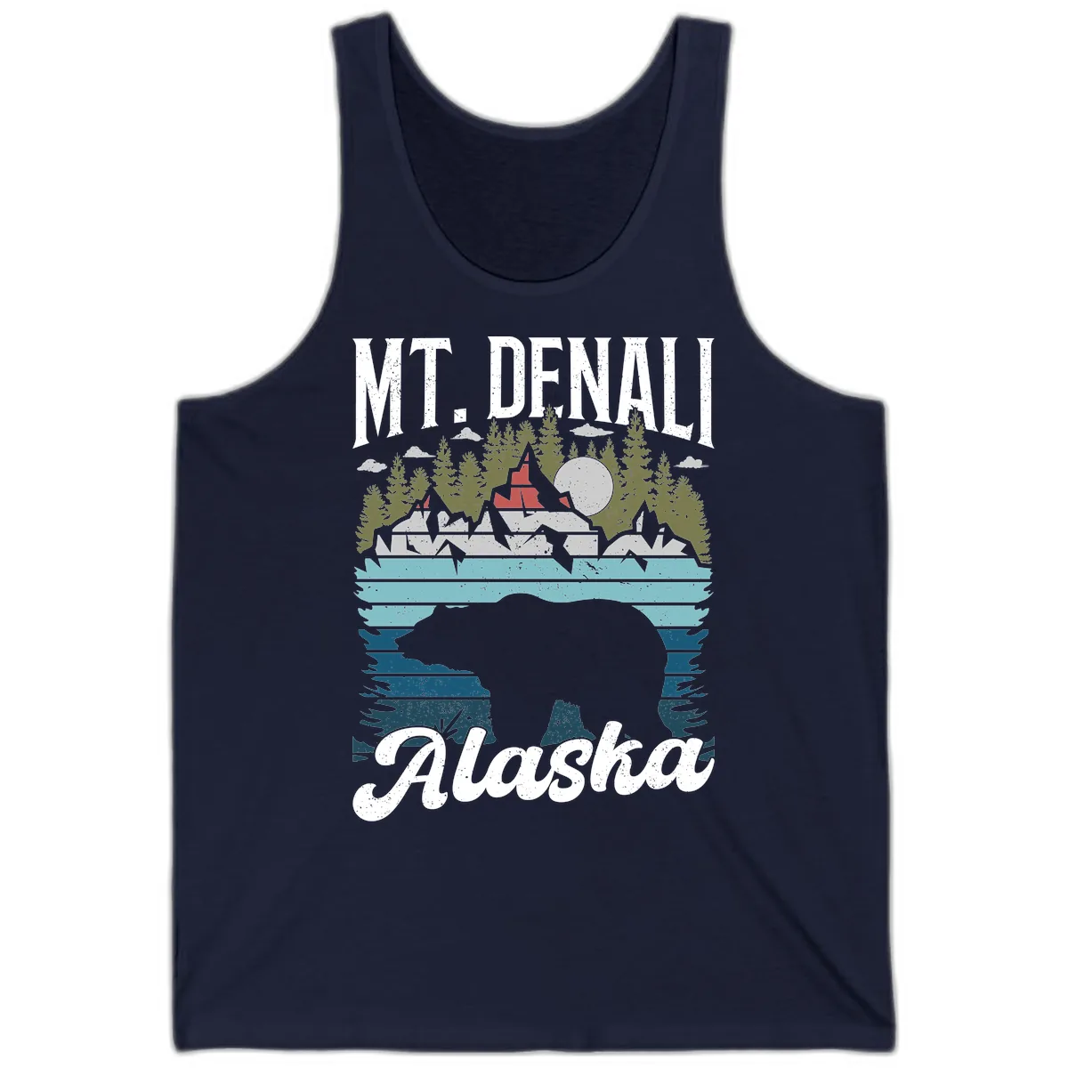 Bear Cave Winter Wonderland Tank in Navy