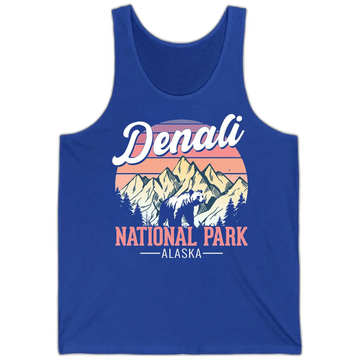 Denali National Park Sunset Peaks Tank in True Royal