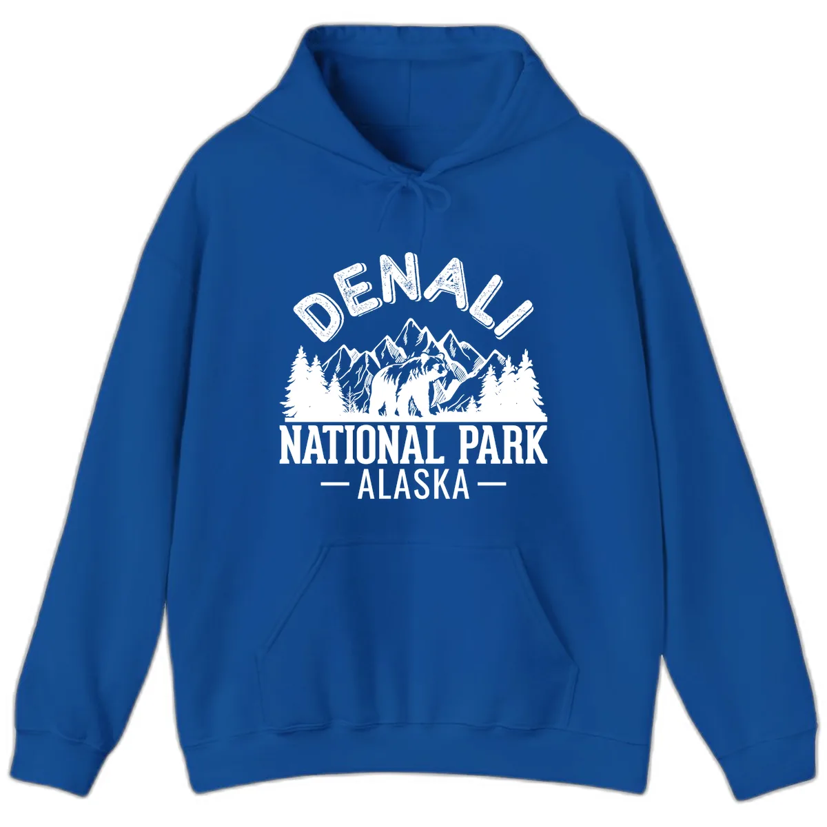 Denali National Park Alaska Wilderness Hoodie in Royal