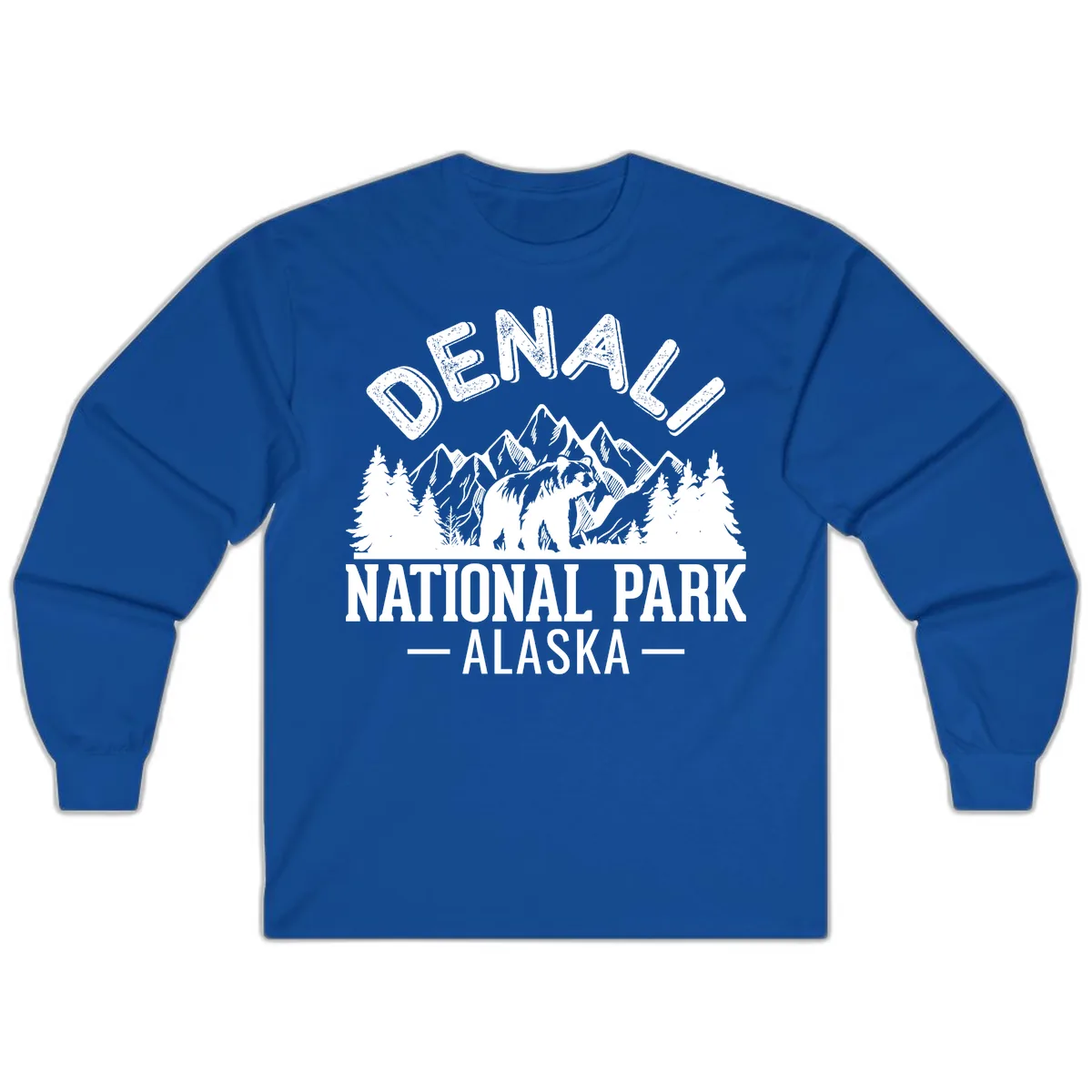 Denali National Park Alaska Wilderness Long Sleeve in Royal