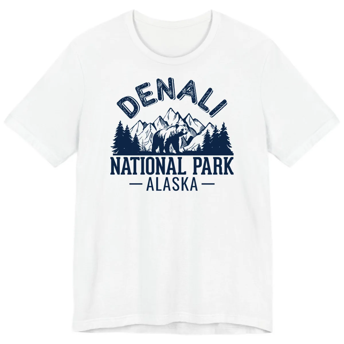 Denali National Park Alaska Wilderness Premium T-Shirt in White