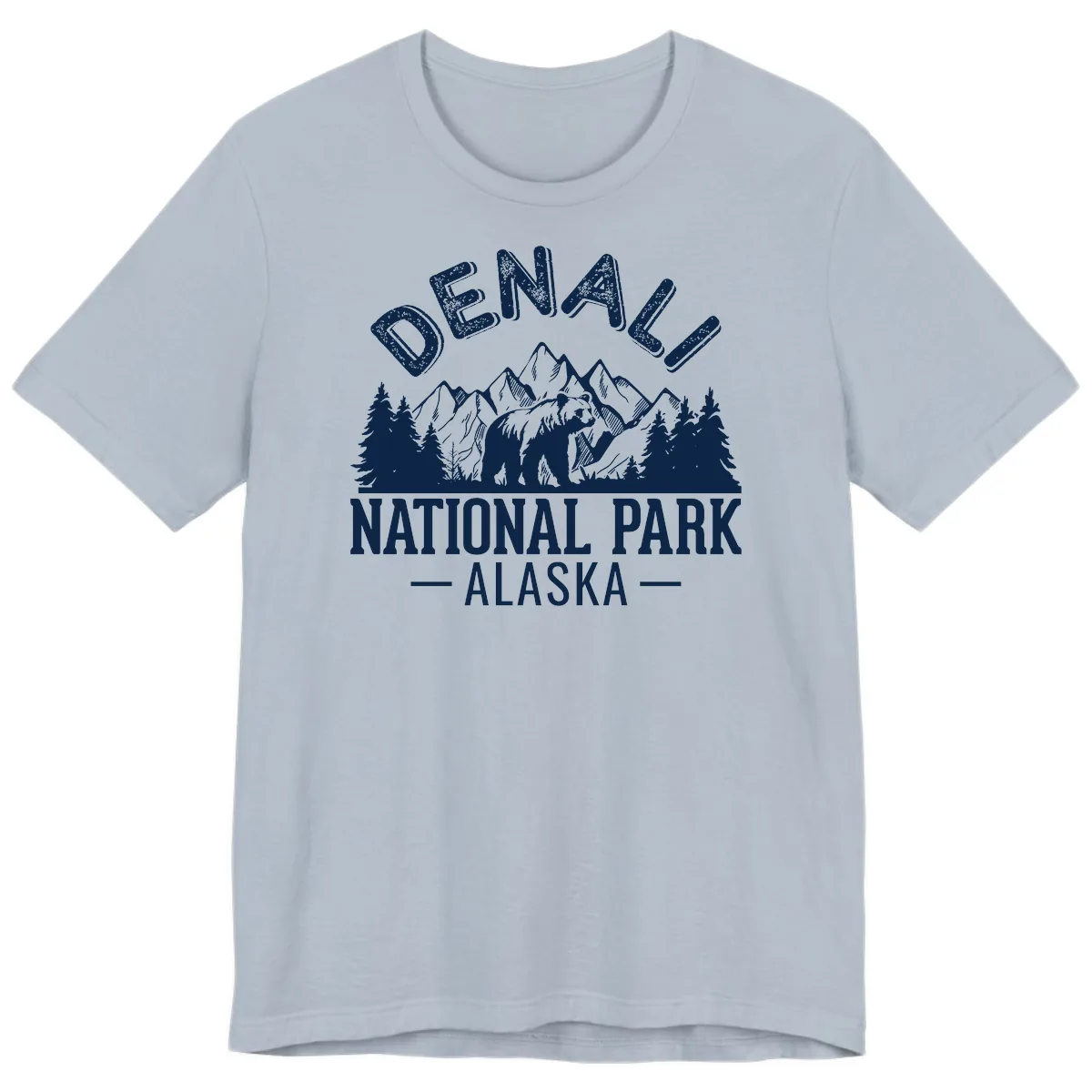 Denali National Park Alaska Wilderness Premium T-Shirt in Light Blue