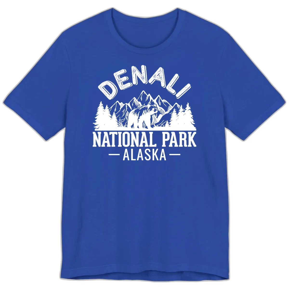Denali National Park Alaska Wilderness Premium T-Shirt in True Royal