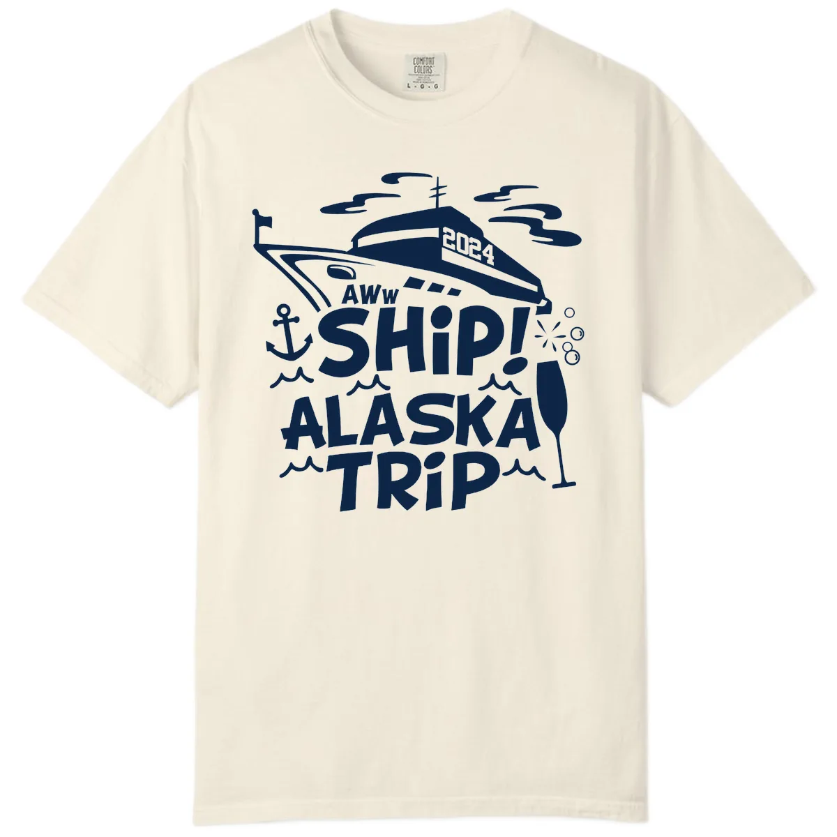 Aww Ship Alaska Trip 2024 Comfort Color in Ivory