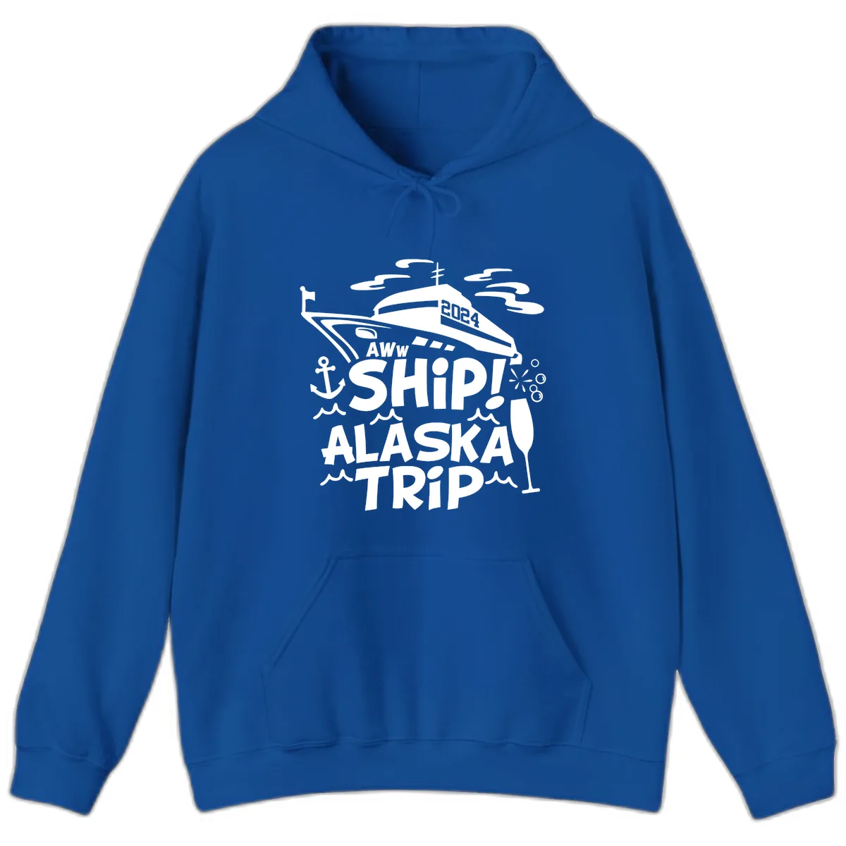 Aww Ship Alaska Trip 2024 Hoodie in Royal