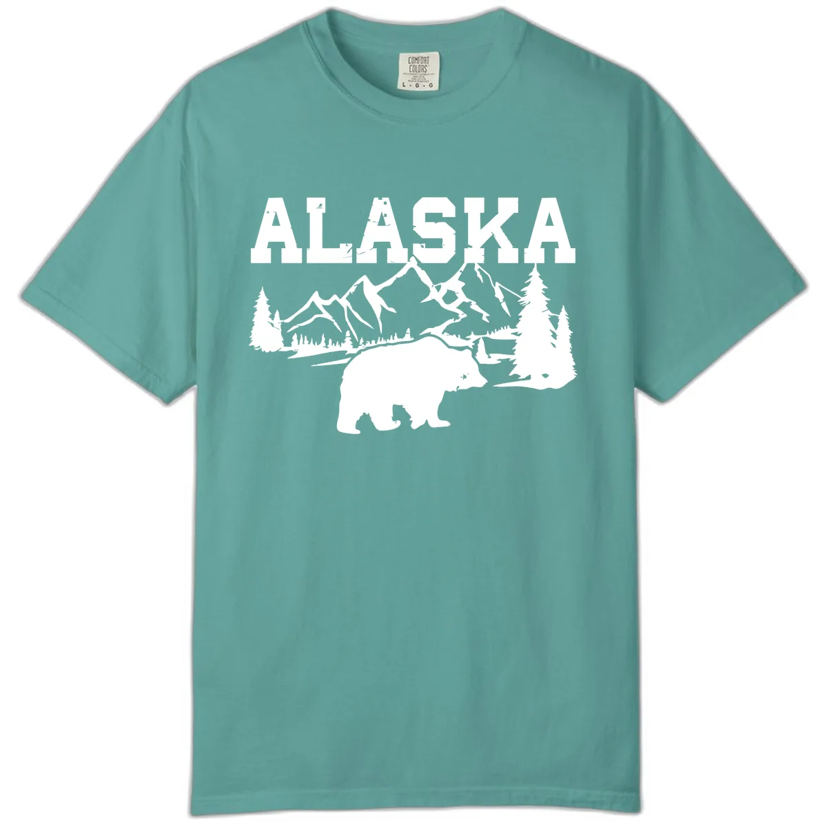 Alaska Bear Mountain Wilderness Cruise Comfort Color in Seafoam