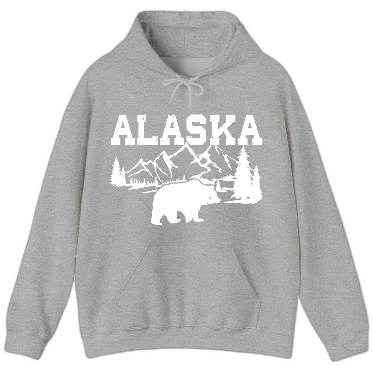 Alaska Bear Mountain Wilderness Cruise Hoodie in Sport Grey