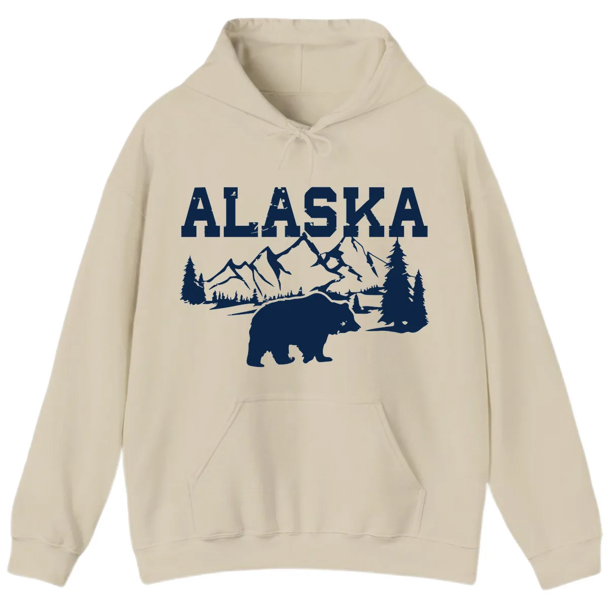 Alaska Bear Mountain Wilderness Cruise Hoodie in Sand