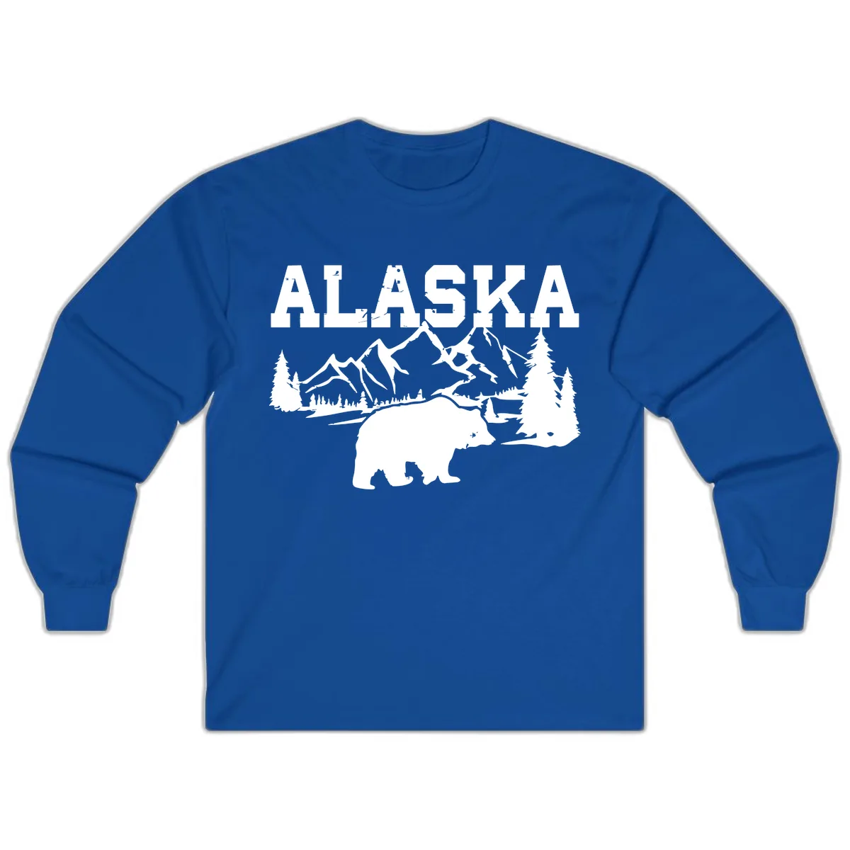 Alaska Bear Mountain Wilderness Cruise Long Sleeve in Royal