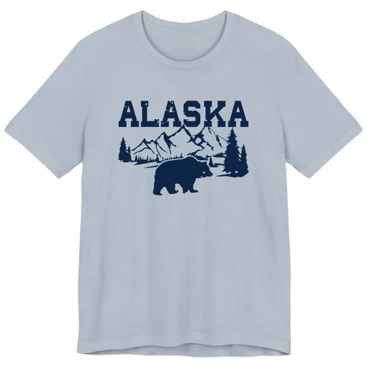 Alaska Bear Mountain Wilderness Cruise Premium T-Shirt in Light Blue