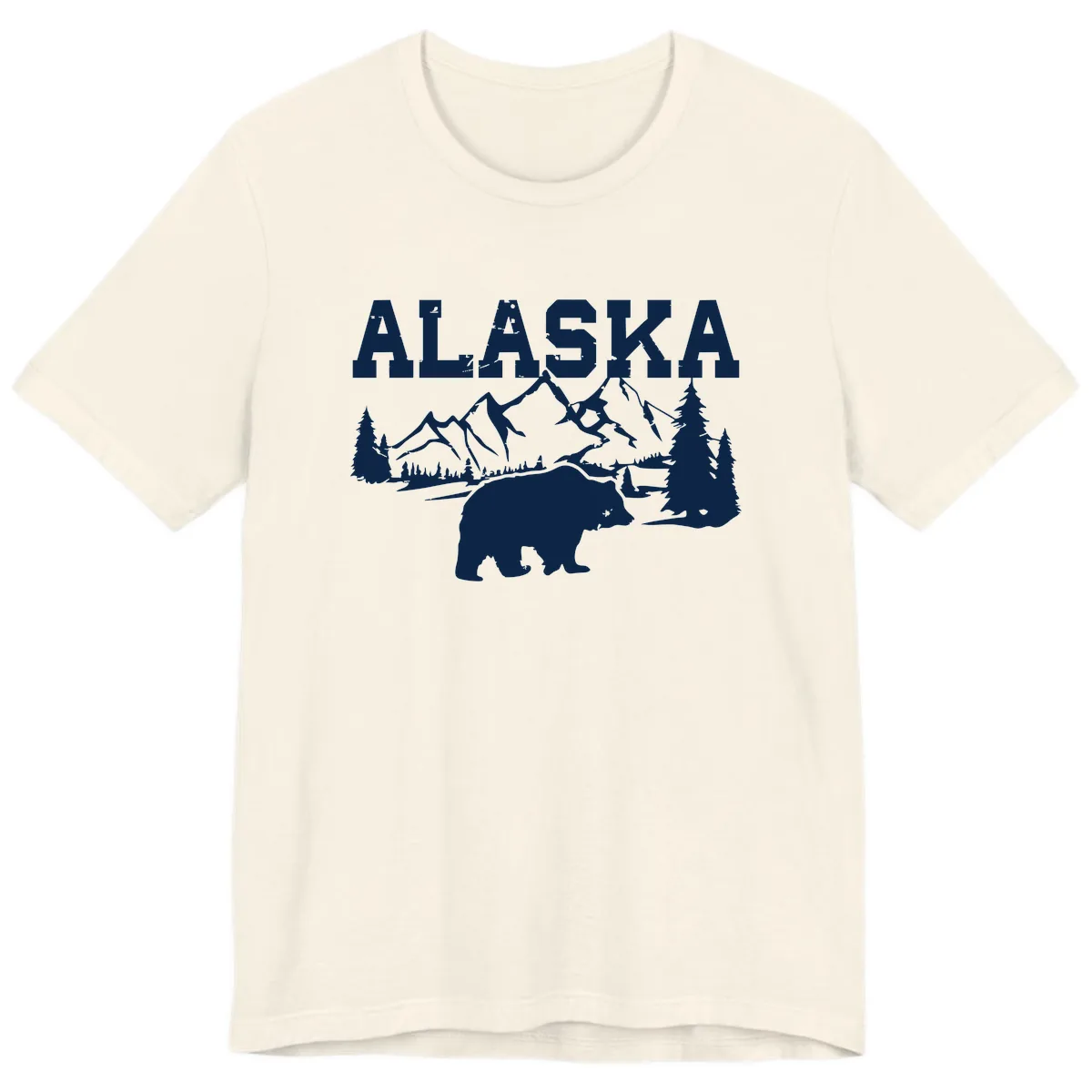Alaska Bear Mountain Wilderness Cruise Premium T-Shirt in Natural