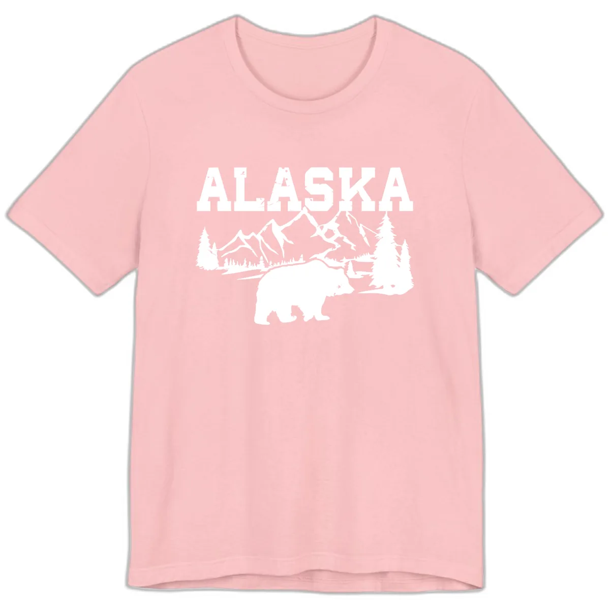 Alaska Bear Mountain Wilderness Cruise Premium T-Shirt in Pink