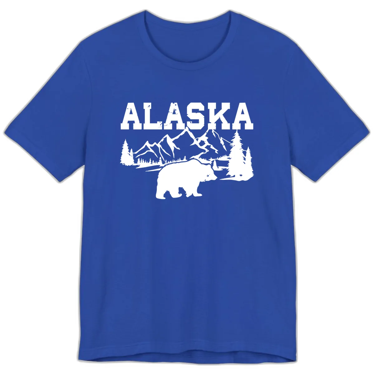 Alaska Bear Mountain Wilderness Cruise Premium T-Shirt in True Royal
