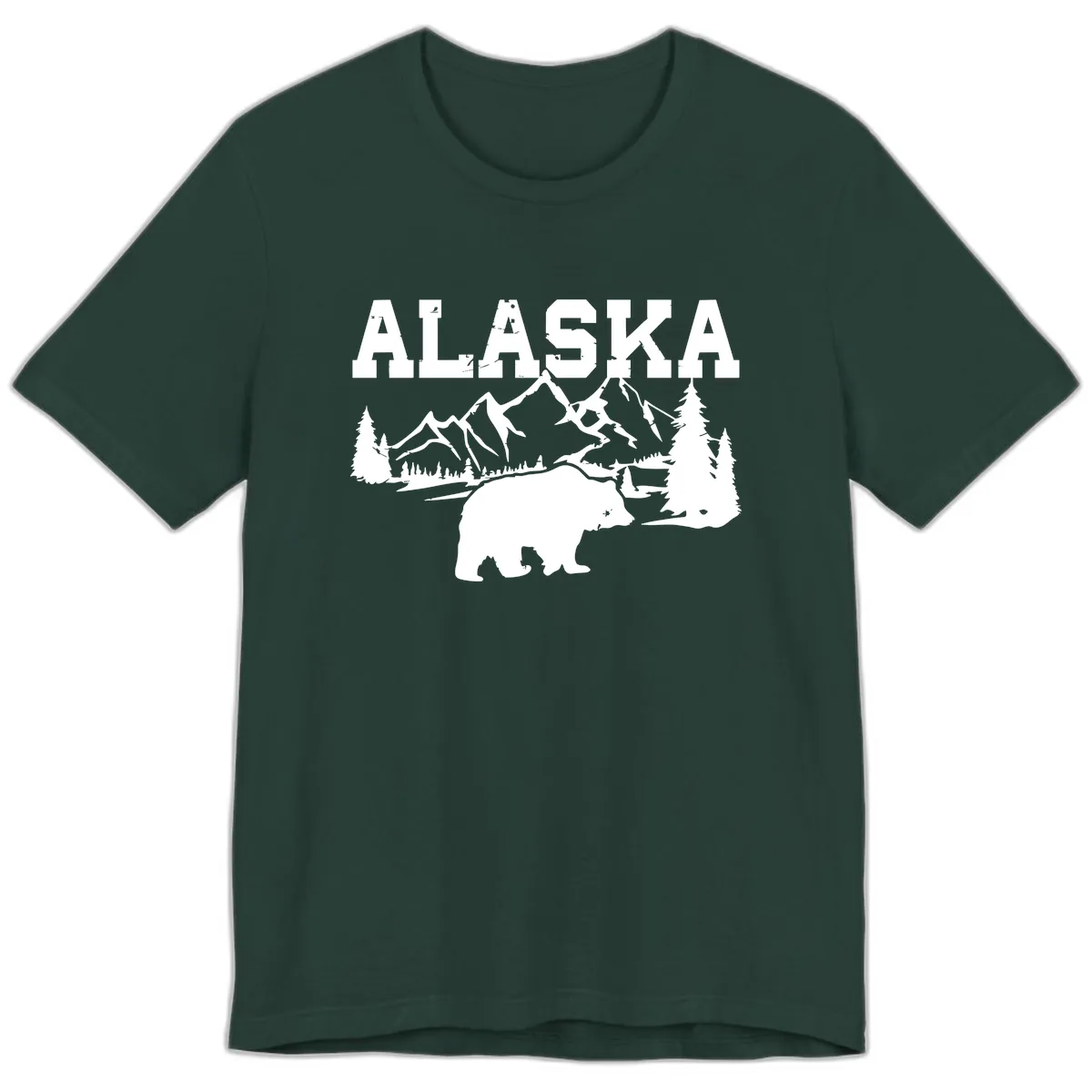 Alaska Bear Mountain Wilderness Cruise Premium T-Shirt in Forest