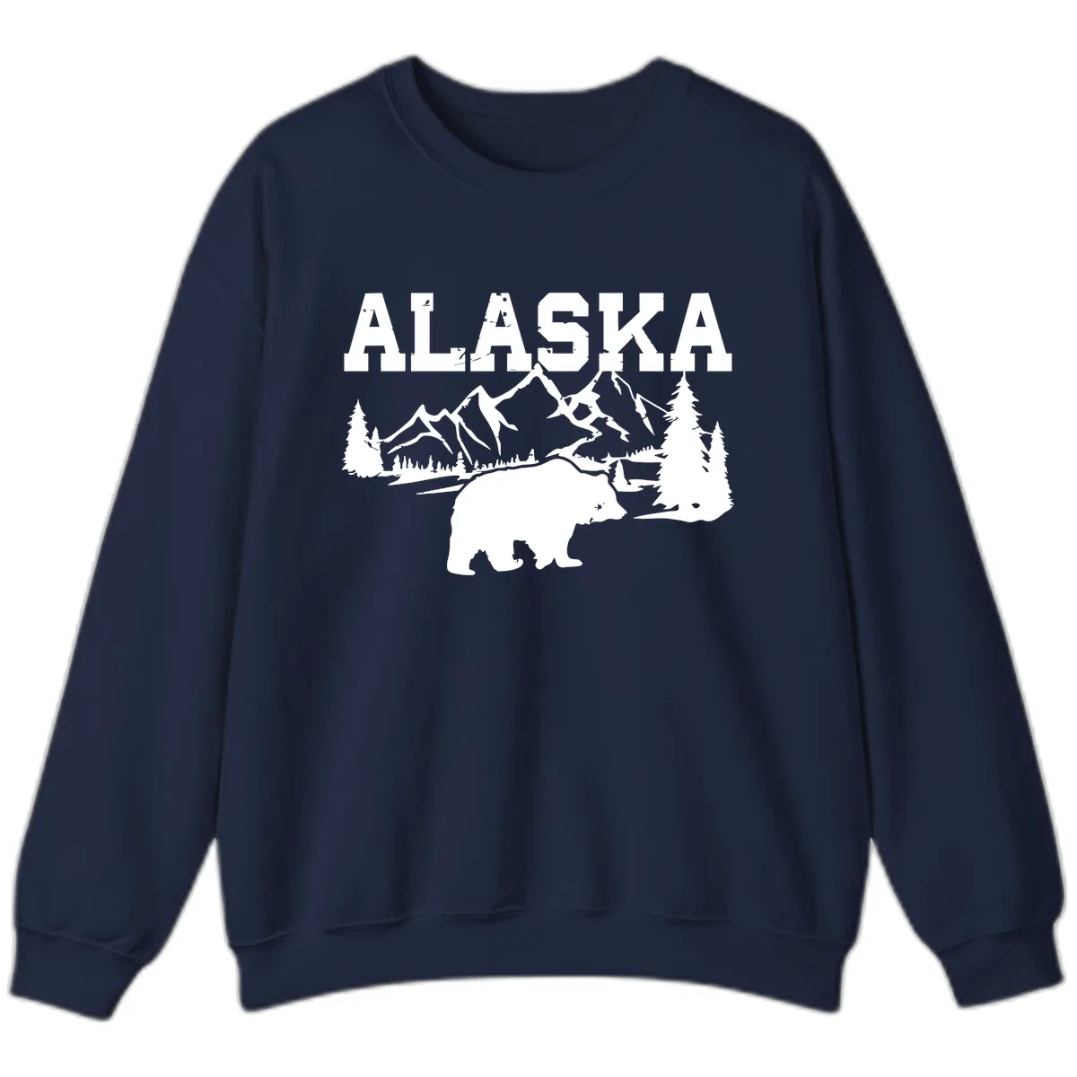 Alaska Bear Mountain Wilderness Cruise Sweatshirt in Navy