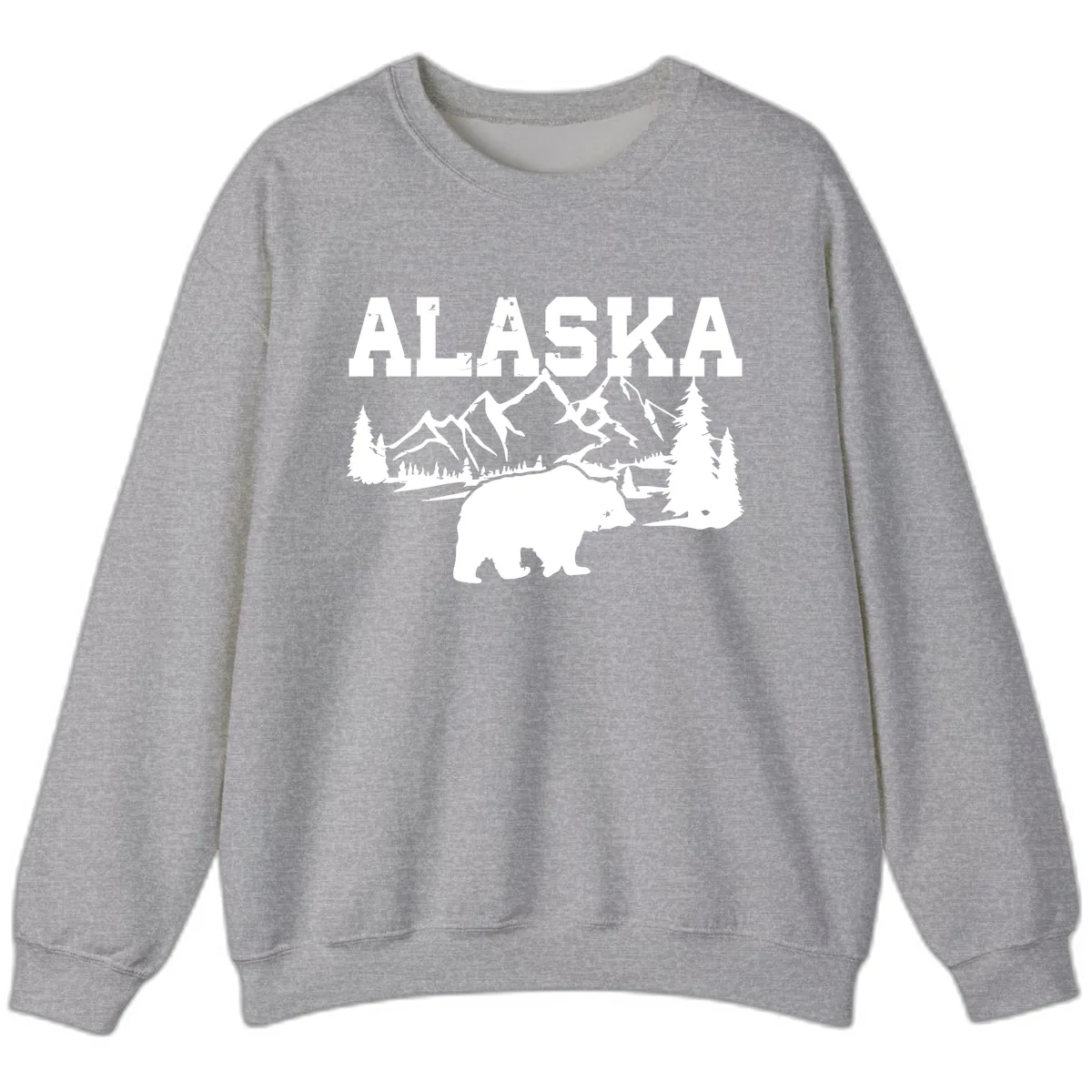 Alaska Bear Mountain Wilderness Cruise Sweatshirt in Sport Grey
