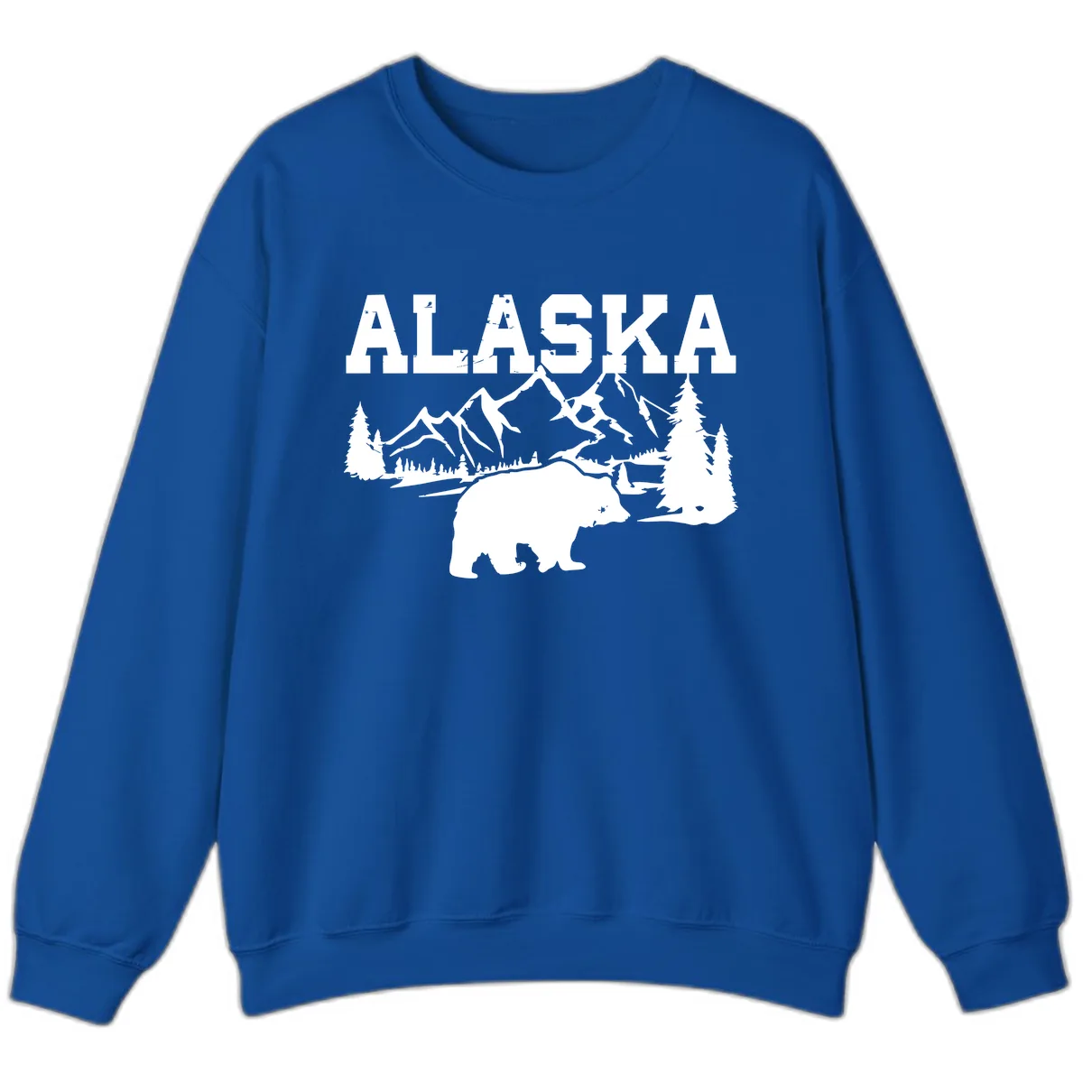 Alaska Bear Mountain Wilderness Cruise Sweatshirt in Royal