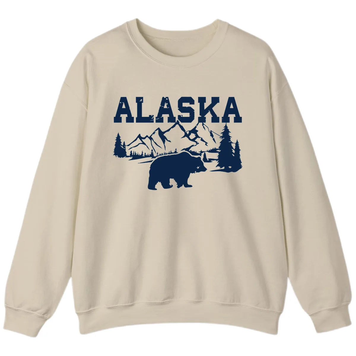 Alaska Bear Mountain Wilderness Cruise Sweatshirt in Sand