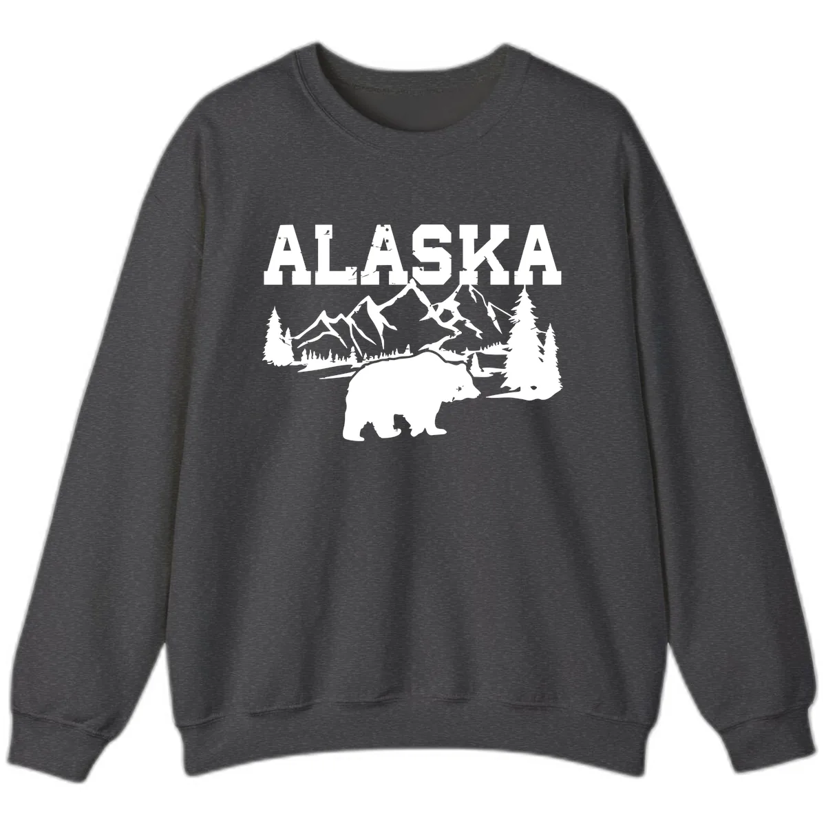 Alaska Bear Mountain Wilderness Cruise Sweatshirt in Dark Heather